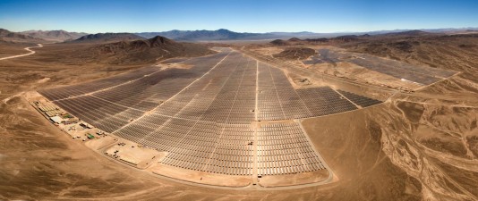 Solarstromerzeugung in der Wüste
